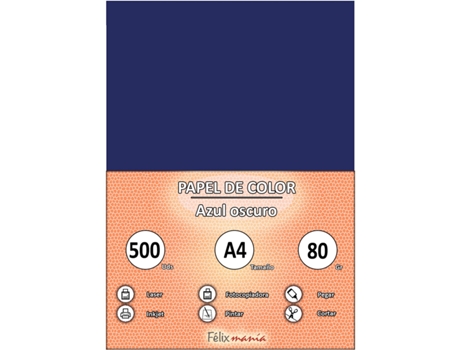 80Gr A4 Papel Azul Oscuro 500 Hojas
