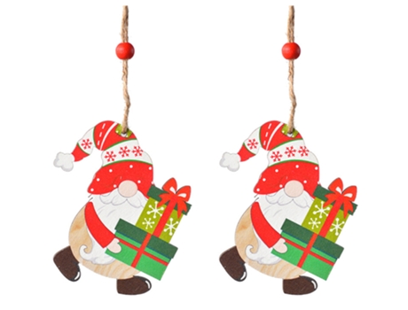 Adornos navideños, árbol de navidad colgante de madera, estilo 4