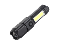 Linterna Portátil Con Doble Fuente De Luz, Alto Brillo, Recargable Por Usb, Con Enfoque Telescópico Ajustable Para Acampar, Pescar Y Uso Al Aire Libre.