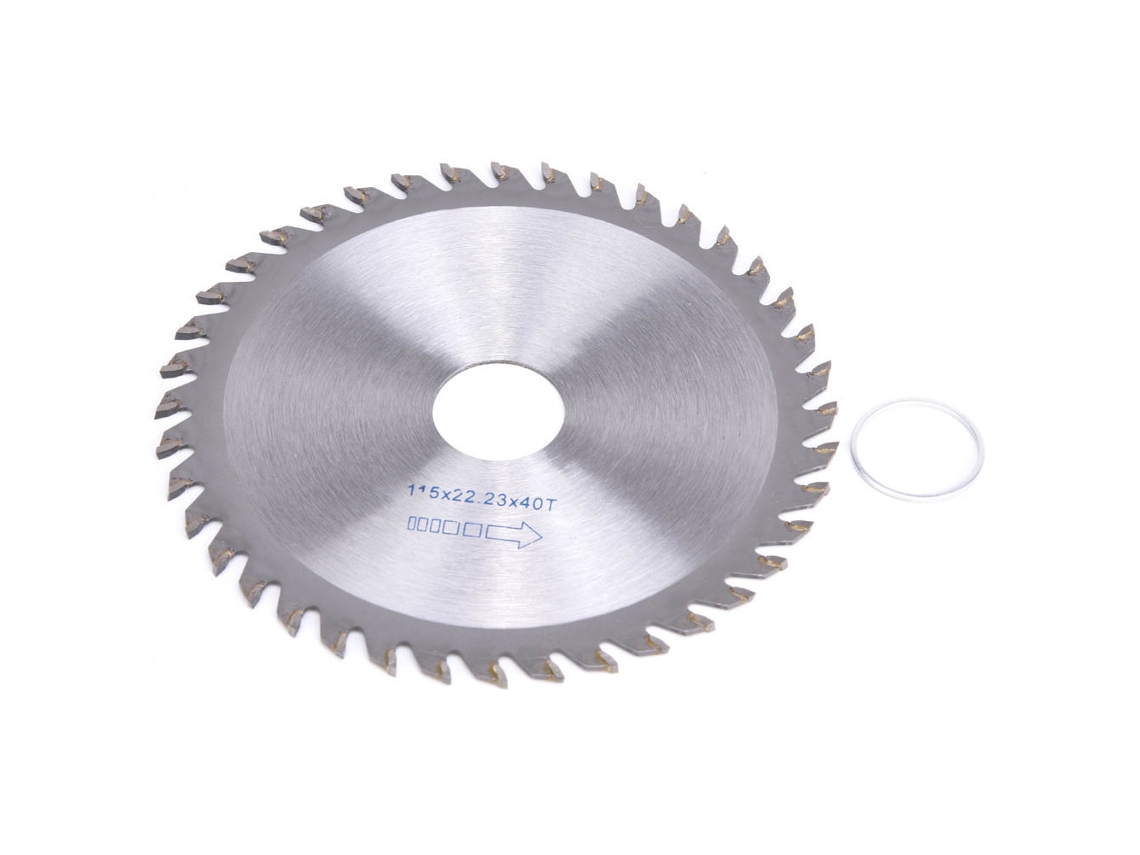 Lâmina de serra de carboneto para serra circular e esmerilhadeira 115x22,23x40 dentes para corte de madeira