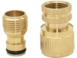 Adaptador De Conector Rápido Latón Para Jardín 1/2" Y 3/4" Latón
