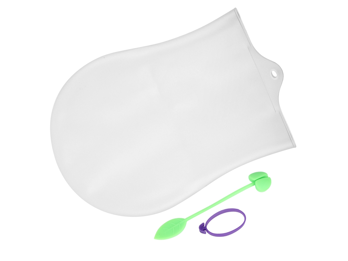 Bolsa de silicona para amasar versátil y multifuncional para batidora de cocina, color blanco transparente