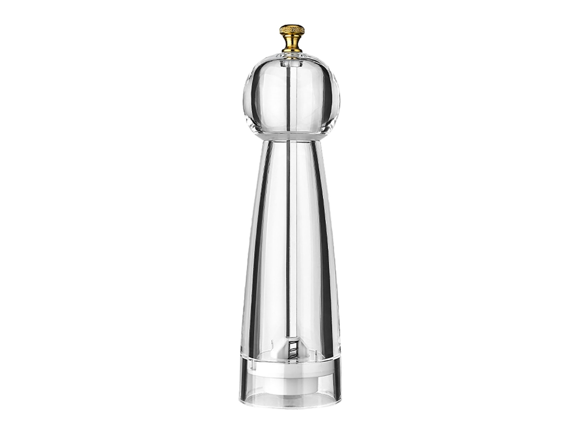 Molinillo De Pimienta Multifuncional De Acrílico Y Cerámica Con Cabezal Redondo Ajustable Para Cocina.
