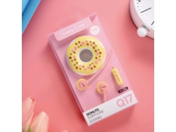 Auriculares Con Cable Q17, Diseño De Macaron Y Donut, Con Micrófono Transparente.