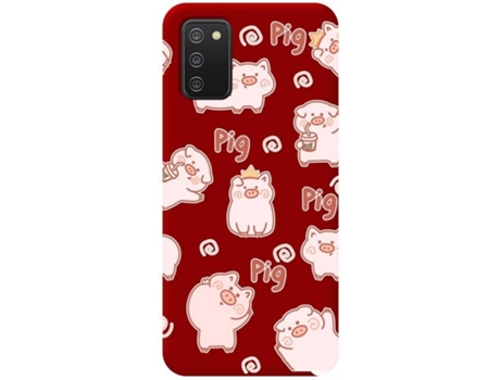 Carcasa Samsung Galaxy A02s TUMUNDOSMARTPHONE Cerdos Rojo
