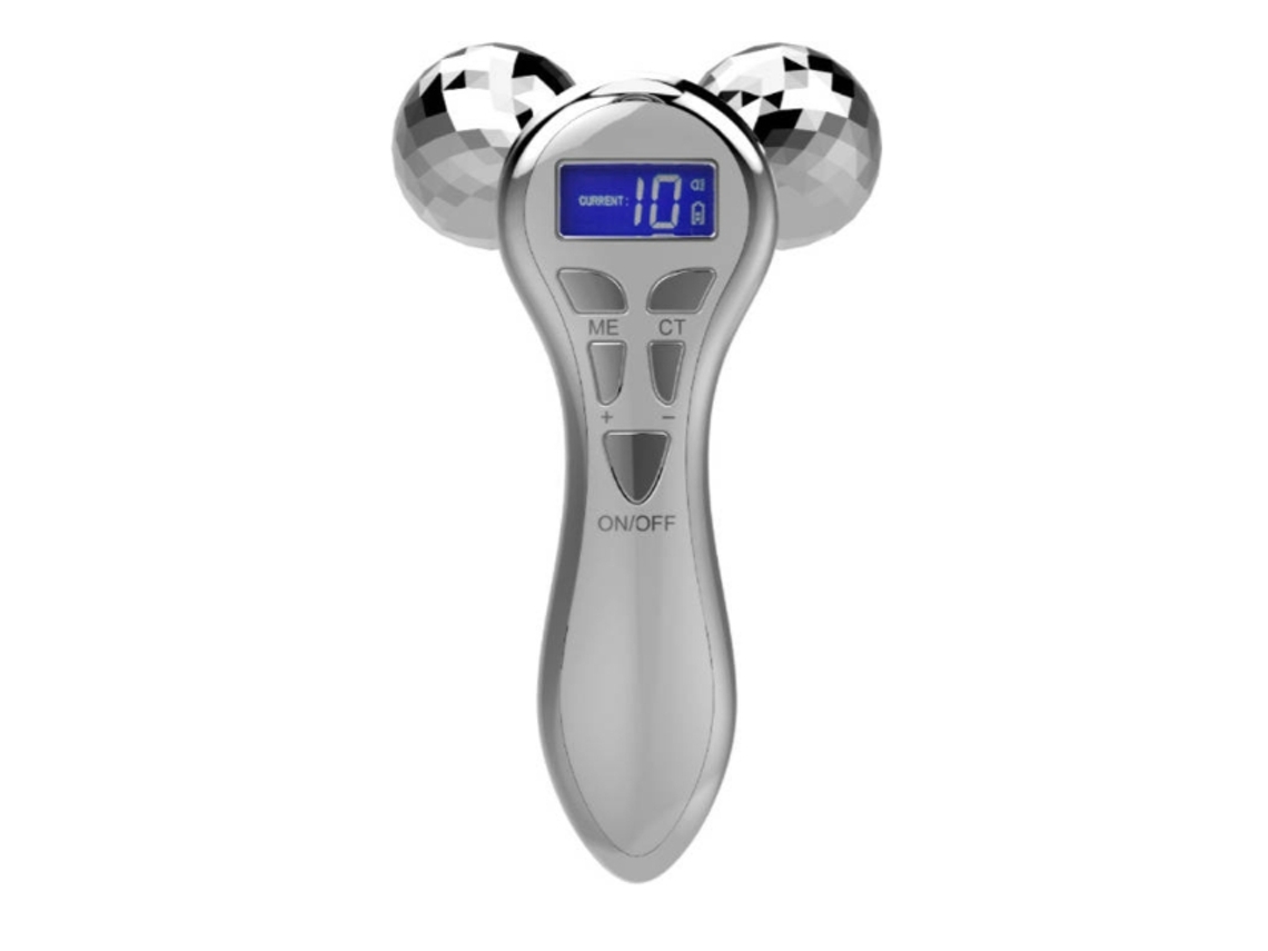 Rodillo masajeador Facial de microcorriente 4D, rodillo de elevación Facial eléctrico recargable, masajeador de piernas para antiarrugas YEMAESRE