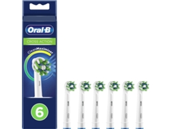 Cabezales de Recambio ORAL B Cross Action Blanco (6 unidades)