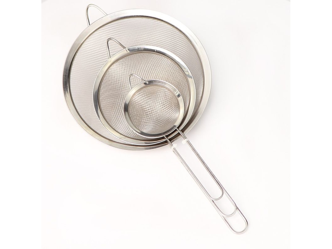 Tamiz de acero inoxidable Rebe 201 para harina, huevos, pasta y verduras - utensilio de cocina