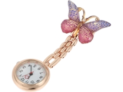 Reloj Bolsillo Enfermera Esfera Grande Clara Movimiento Cuarzo Elegante Diseño Mariposa Trabajo Hospital Azul