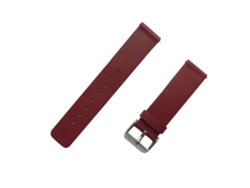 Correa universal de piel auténtica para relojes de 18 mm. Sistema de liberación rápida para un cambio fácil. 17 x 1 x 0,3 cm. Color rojo.
