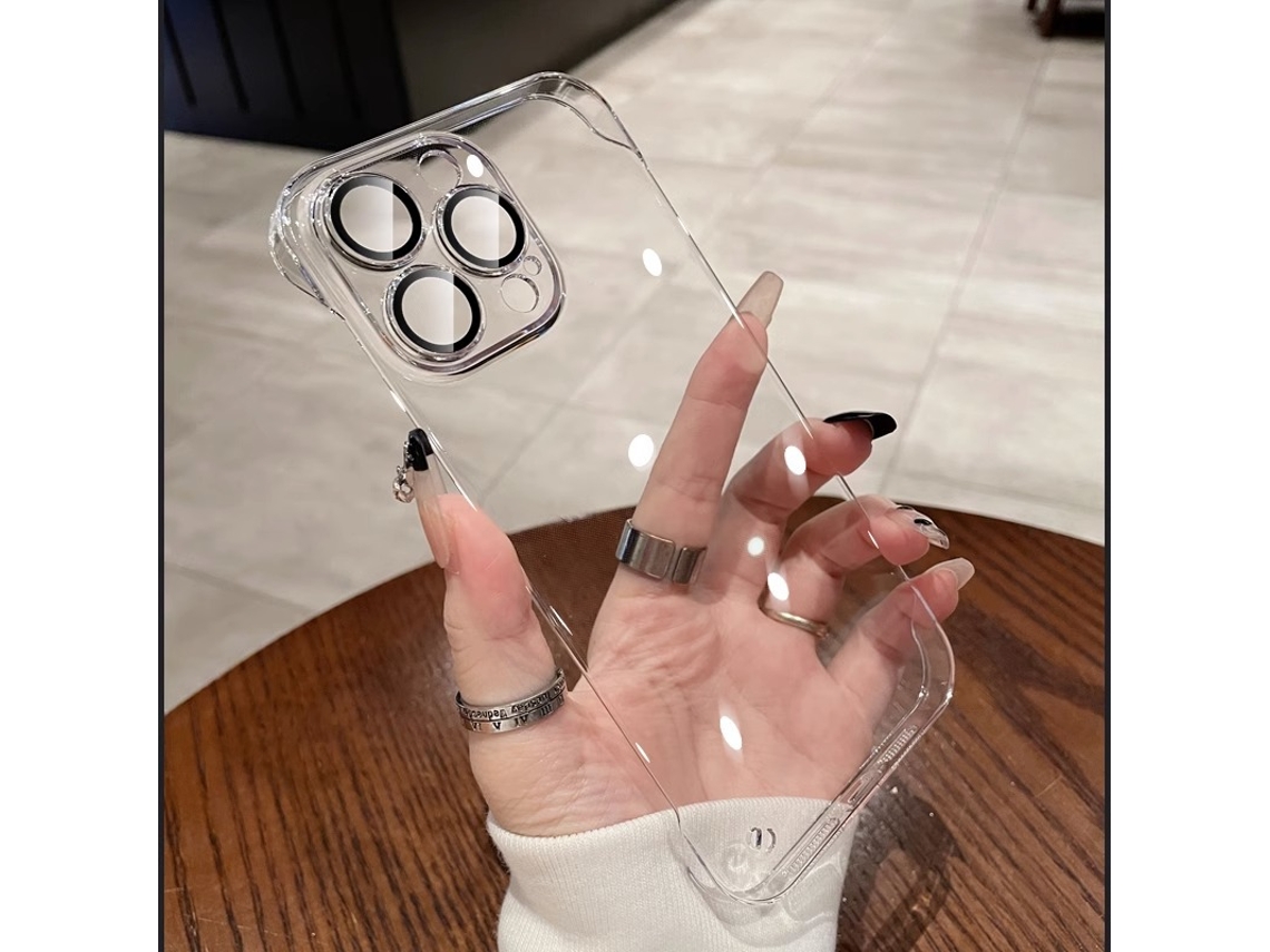 (iphone 15 Transparente) Funda Para Teléfono Apple Sin Marco Con Acabado Galvanizado - Resistente A Caídas Y Polvo