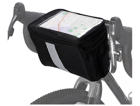 Bolsa para manillar de bicicleta, enfriador térmico aislado para bicicleta Bolsa para bicicleta resistente al agua con soporte para teléfono con BI...