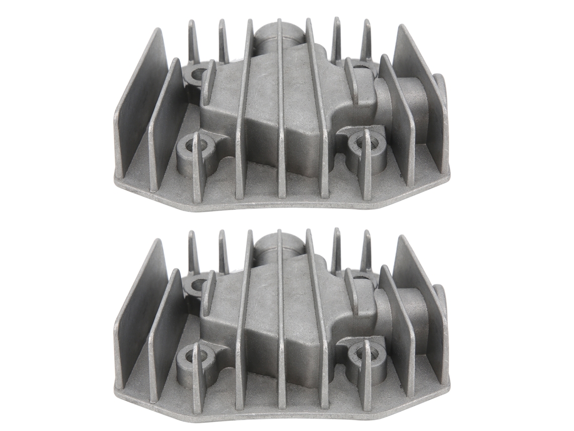2 Cabezales De Cilindro De Compresor De Aire De Aluminio 4/3/5p Con Tapa De Refrigeración De 48 Mm X 72 Mm