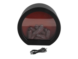 Farol De Chimenea Con Llama Led Simulada, Luz Suave, Bajo Consumo, Recargable Por Usb, Decoración Del Hogar.