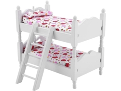Litera De Madera Para Muñecas A Escala 1:12 Con Accesorios En Miniatura (rosa Fresa)
