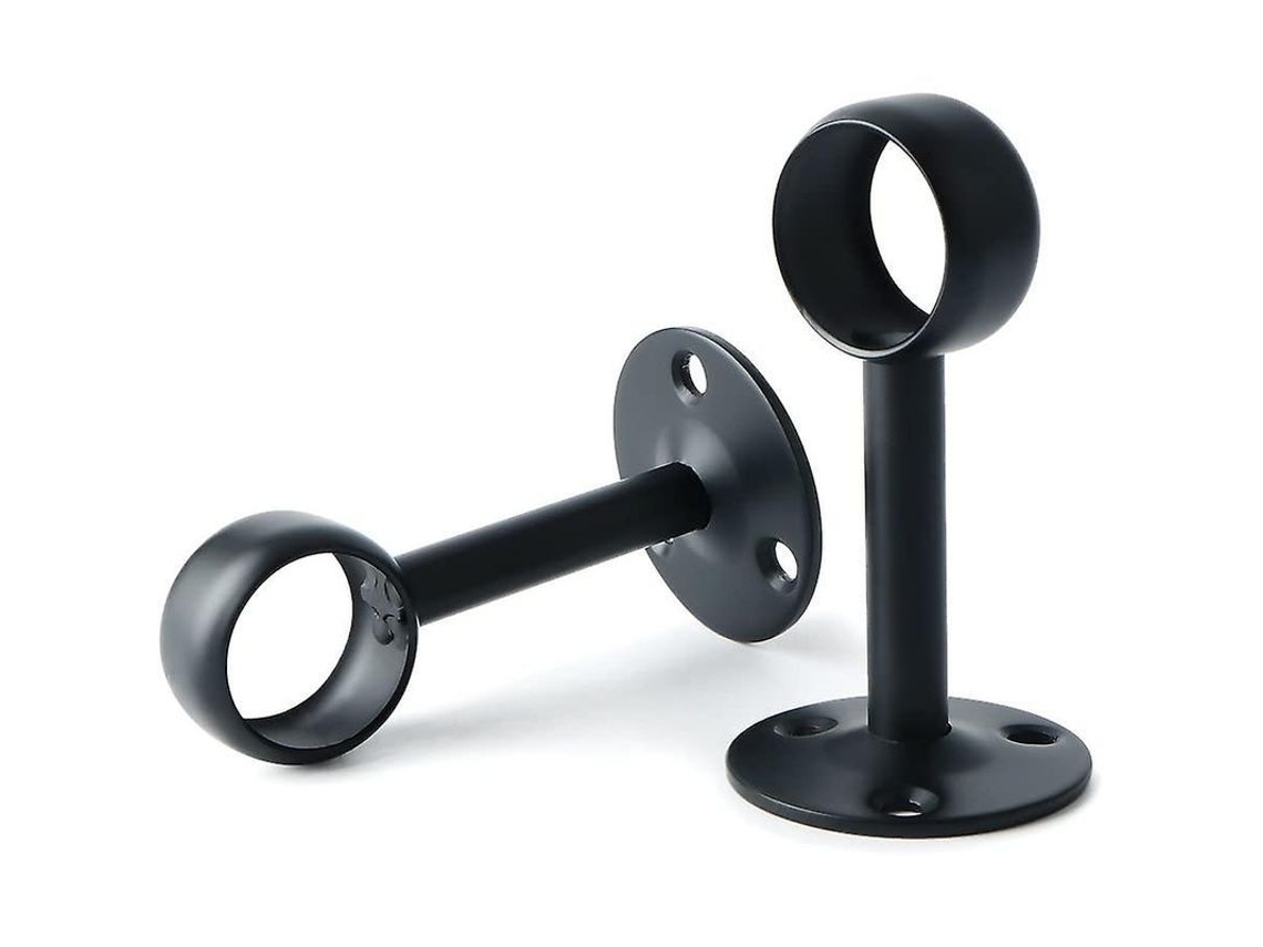 Barra De Cortina Y Soporte Para Armario Con Tornillos, 32 Mm De Diámetro, 2 Piezas, Acero Inoxidable