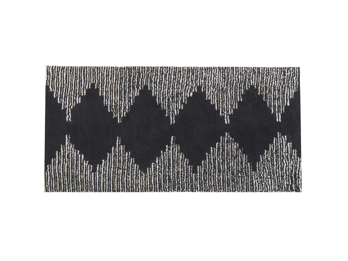 Alfombra de pelo corto BELIANI Bathinda de Algodón Negro 80x150