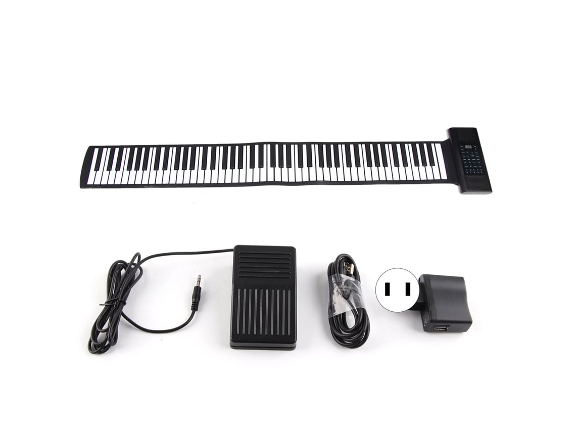 Piano Enrollable De 88 Teclas Con Doble Bocina, Bluetooth, Función Midi, Funciona Con Pilas, Plegable Y Portátil,
