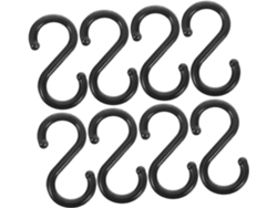 Juego De 100 Ganchos De Plástico Negro, Soportes Múltiples Para Toallas, Cocina, Baño, Organizador Del Hogar.