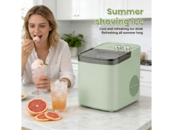 Máquina De Hielo Portátil Verde Menta 1,2l 95w, Hielo En 6-10 Min, 12kg/24h, 2 Tamaños, Limpieza Automática, Diseño Retro
