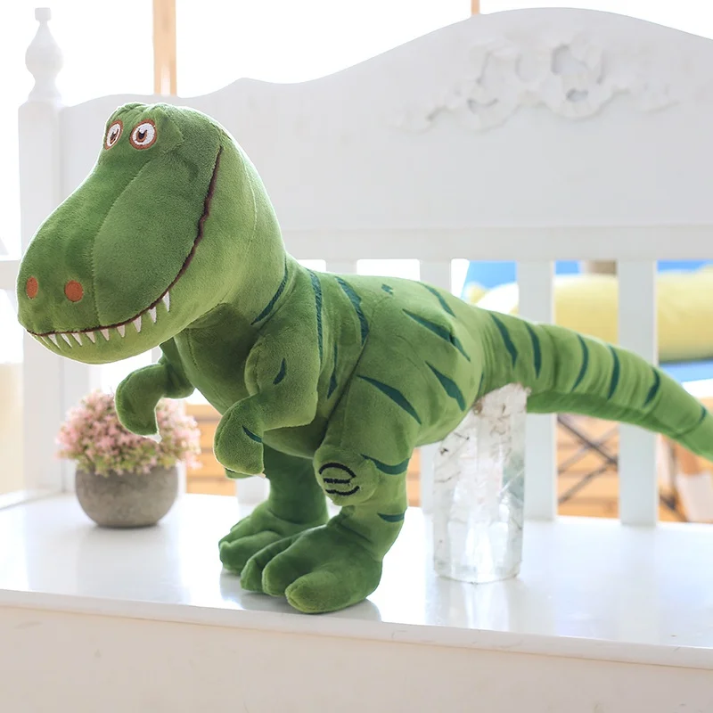 (verde 100 Cm) Peluche De Dinosaurio Tiranosaurio Rex De Dibujos Animados, Muñeco De Peluche Adorable