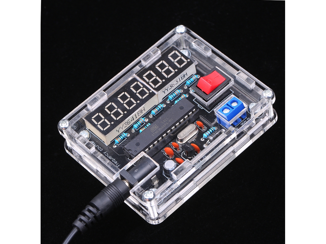Kit De Bricolaje Medidor De Frecuencia Contador De 10 Mhz Avr Cymometer Resolución 0,000001 Hz Con Carcasa