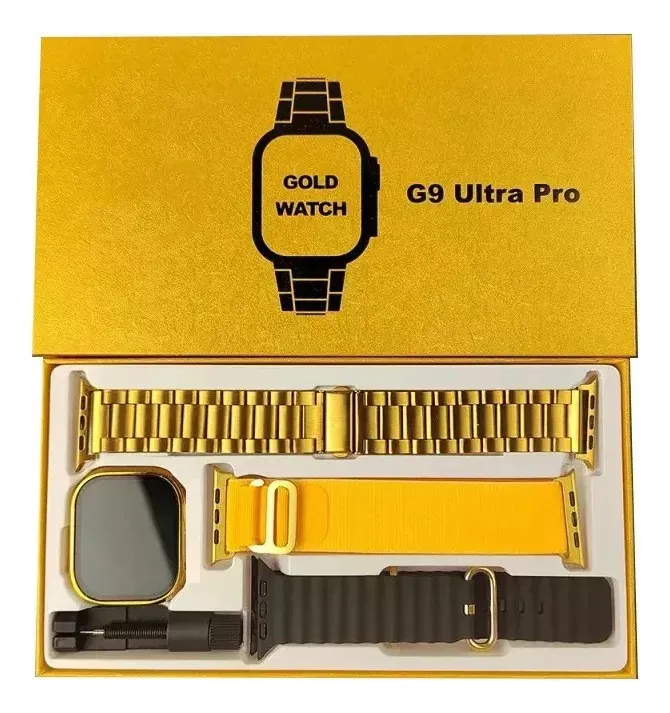 Reloj inteligente G9 Ultra Pro dorado con NFC y Bluetooth Vayotoy