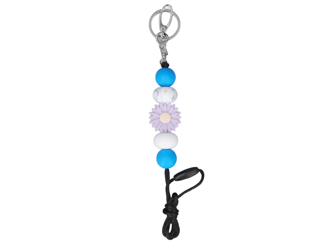 Mali colar de Mordida para Bebê Silicone Flor Forma Brinquedo de Chupeta Infantil Azul