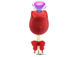 Vibrador de succión 2 en 1 mariposa rosa para mujer (rojo) YIZHOOD