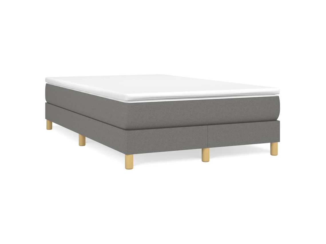 Maison Exclusive - Cama Box Spring Con Colchón Tela Gris Oscuro 120x200 Cm