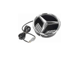 Emblema Led Cromado De 3 Estrellas Para Parrilla Delantera Mercedes Benz De 18,5 Cm - Compatible Con Abe Ml Cls R Glk