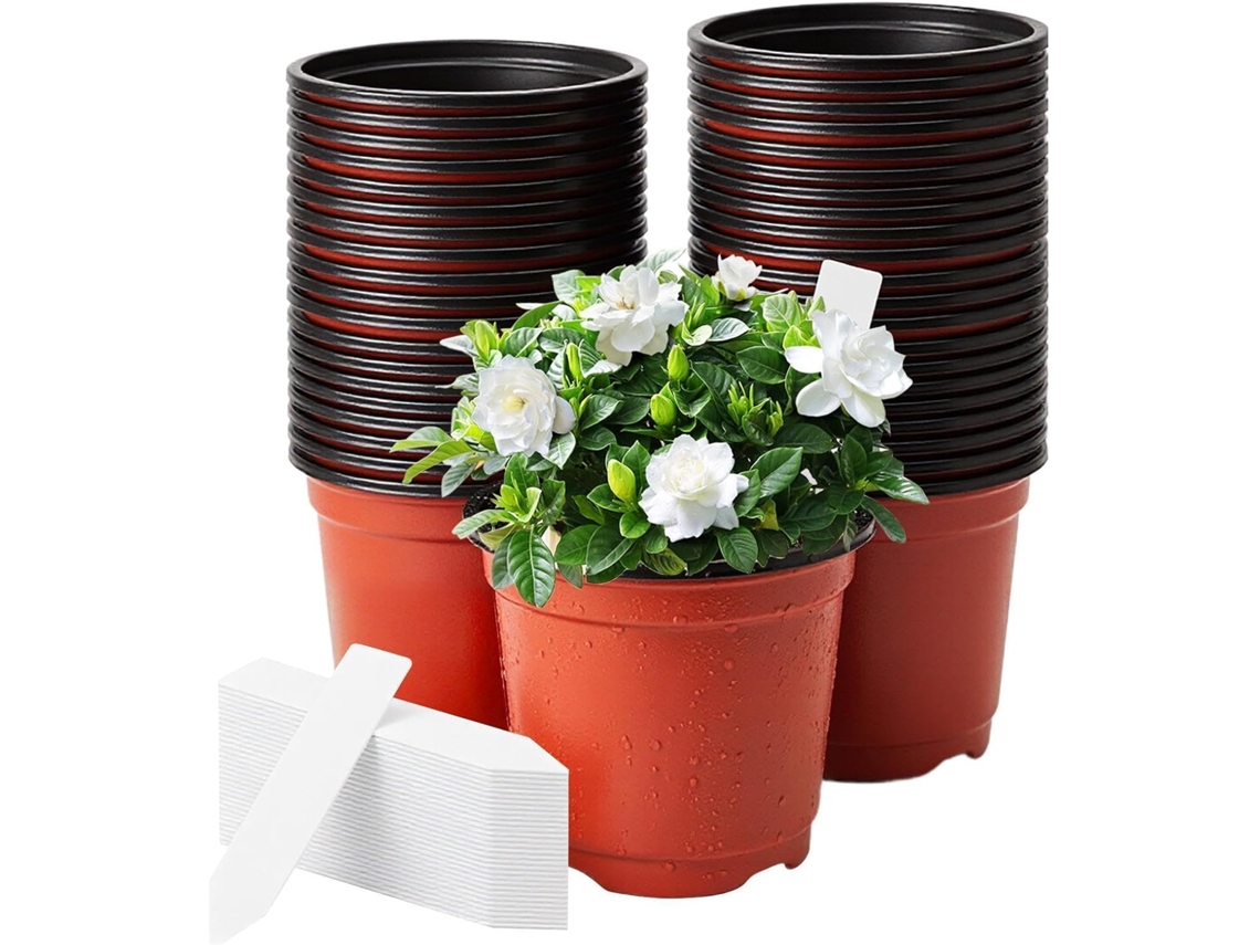 Macetas Para Plantas, 100 Unidades, Reutilizables, Flexibles Yes Macetas De Jardín, Para Propagación De Esquejes,