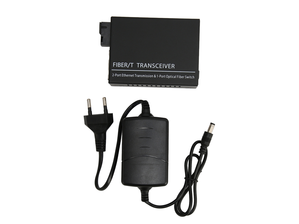 Transceptor De Fibra Monomodo Tx1310nm Rx1550nm 25km Convertidor Ethernet Puerto Metálico Sc