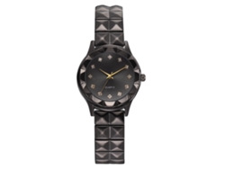 Reloj De Pulsera De Aleación Para Mujer Con Decoración De Diamantes De Imitación, Caja Redonda, Movimiento De Cuarzo.