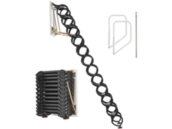 Escalera de ático plegable Succebuy para techos de 2,9 a 3 m, capacidad de 299,4 kg