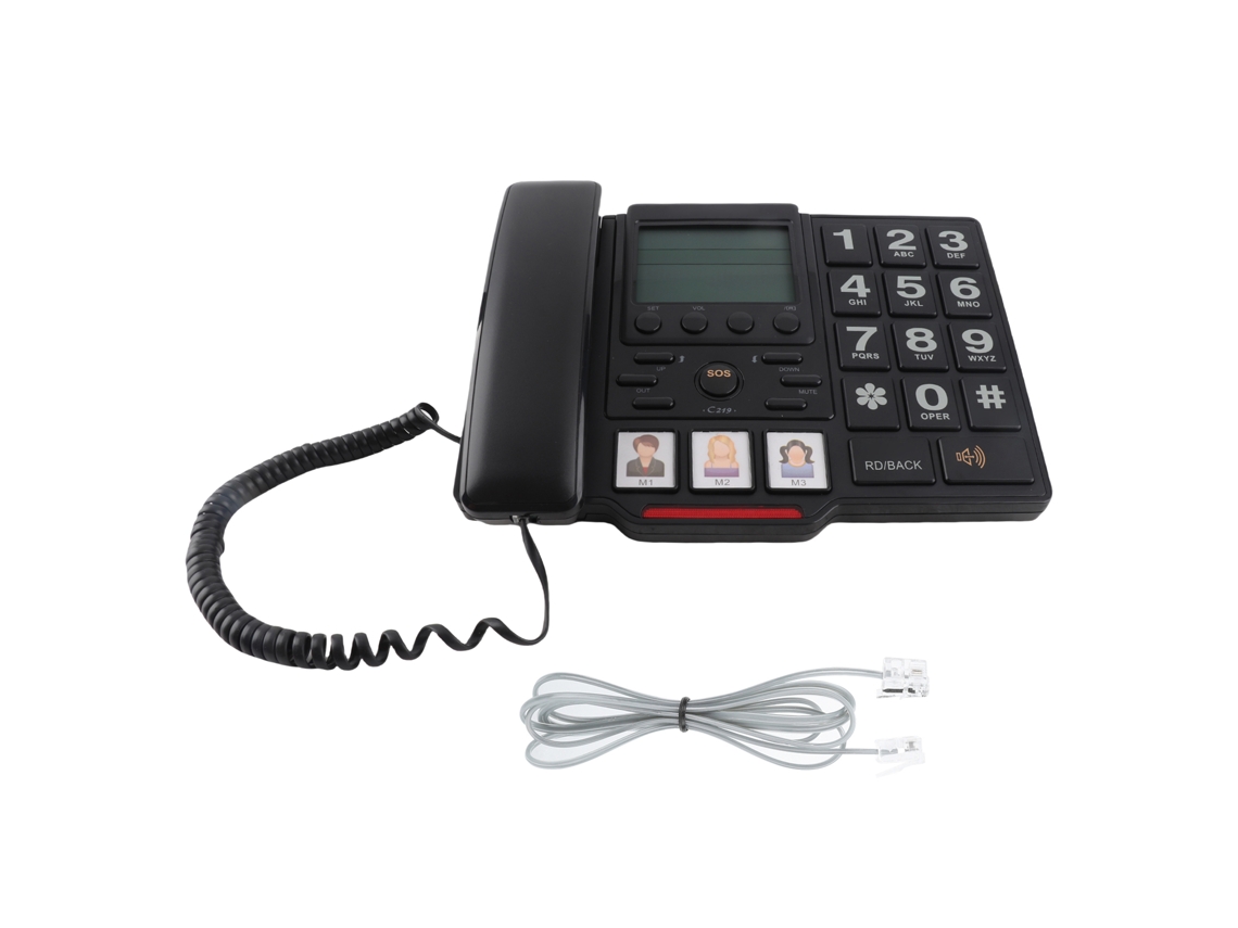 Teléfono Fijo Doméstico C219 Con Identificador De Llamadas Y Almacenamiento De Números.