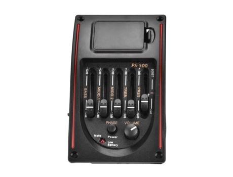 Pastilla de guitarra Eq Ps-500 Ecualizador de 5 bandas Sintonizador digital Pastilla para guitarra acústica