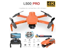 Dron con control remoto GPS Bestvite L500pro (4K, 25 min de autonomía, color naranja)