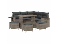 Maison Exclusive - Conjunto De Sofás De Jardín 10 Pcs Gris Ratán Sintético
