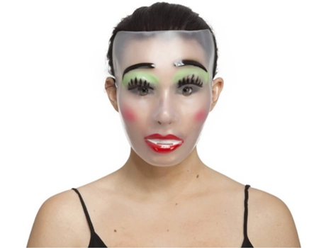 Máscara DISFRAZZES Transparente Mujer Labios Pintados