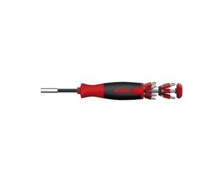 WIHA Destornillador con cargador LiftUp 25 magnético en surtido con 12 bits, de 1/4" en blíster (38605)