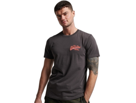Camiseta para Hombre SUPERDRY (Algodón - L - Gris)