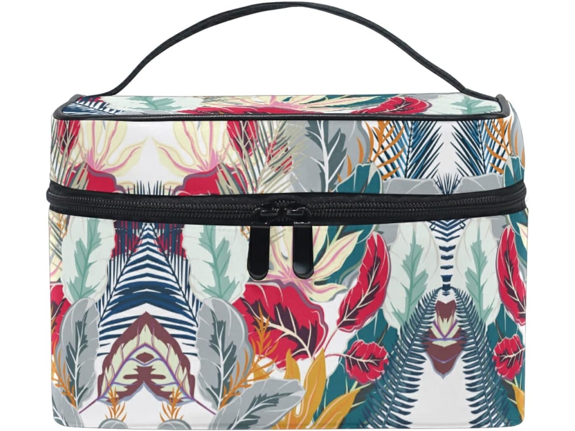 Bolsa Cuero Con Cremallera Portátil Organizador Diseño
