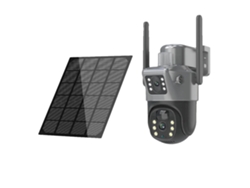 Cámara PTZ solar de doble lente 4K de 8 MP, visión nocturna de hasta 30 m, batería de 12000 mAh, wifi, tarjeta adicional de 128 g OEM