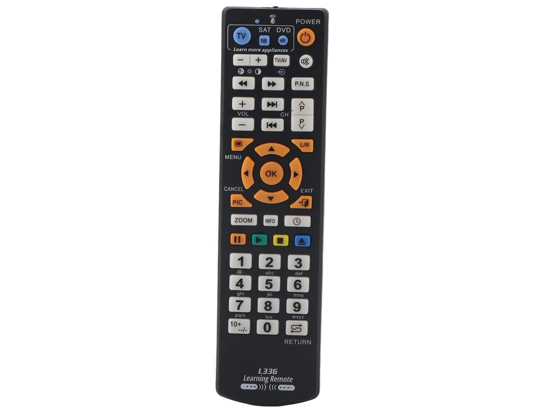 Controle Remoto Universal Inteligente Com Função De Aprendizado Para Tv Cbl Dvd Sat Infravermelho