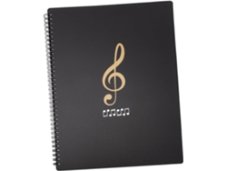 Carpeta Para Partituras A4, Funda De Plástico Transparente Para Música, 30 Hojas, 60 Caras