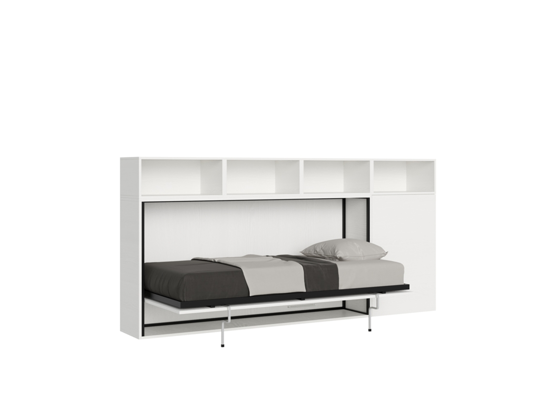Cama con Colchón Individual Kando Fresno ITAMOBY Blanco (220x100x116cm)