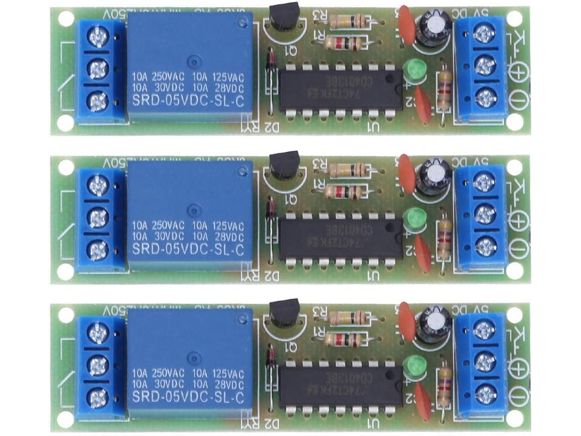 Módulo De Relé Cd4013 De 5 V Cc Con Chip D, Forma De Disparo, Rendimiento Estable, Protección