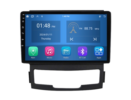 Autoradio 4GB RAM64GB ROM ROVERONE para SsangYong Korando 3 Actyon 2 2010 - 2013 CarPlay Android Coche Radio Bluetooth Navegación