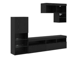 Maison Exclusive - Unidades De Pared Para Tv Montaje En La Pared 6 Pcs Roble Negro